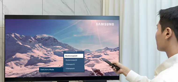 Telewizory i monitory Samsung z ważną funkcją. Docenią ją osoby z zaburzeniami widzenia barw