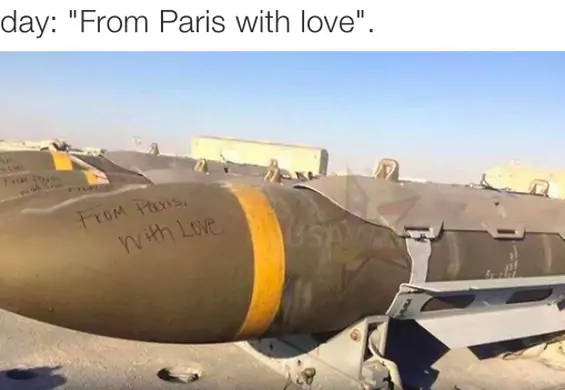 Amerykańscy żołnierze przesłali “Pozdrowienia z Paryża” terrorystom w Państwie Islamskim. Na bombach