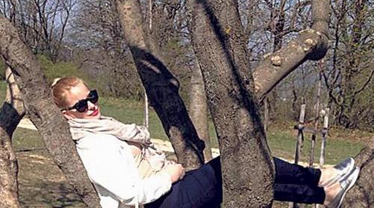 Kismamaként is fára mászik Mádai Vivien