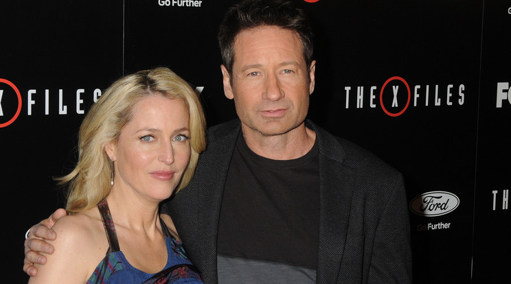 Gillian Anderson és David Duchovny az új X-Akták premierjén /Fotó: Northfoto