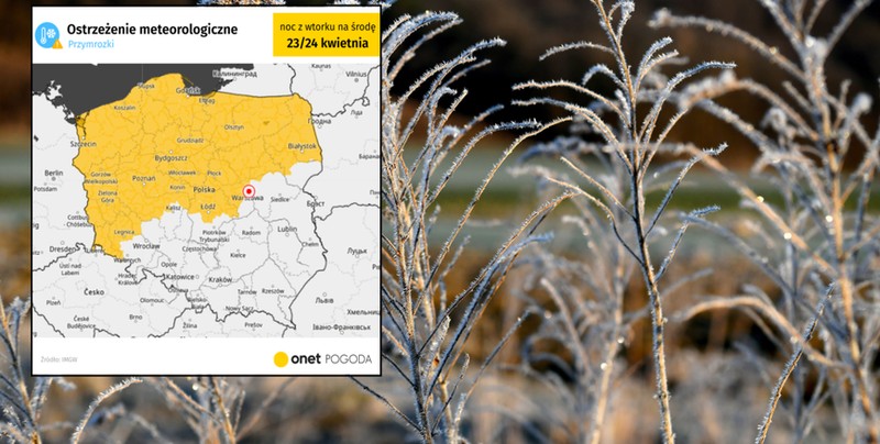 Mapa ostrzeżeń płonie na żółto. Arktyczny mróz nie chce opuścić Polski