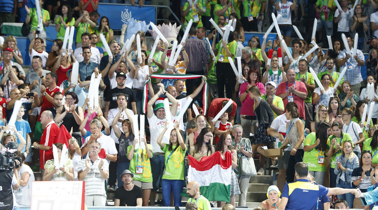 Vámos Márton döntetlent jelentő találatánál 108,8 decibeles volt a hangerő /Fotó: Fuszek Gábor