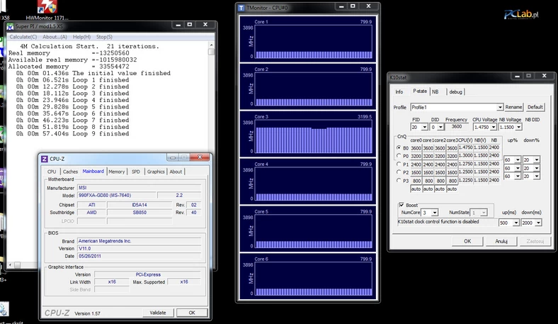 W MSI 990FXA-GD80 nie działała funkcja Turbo