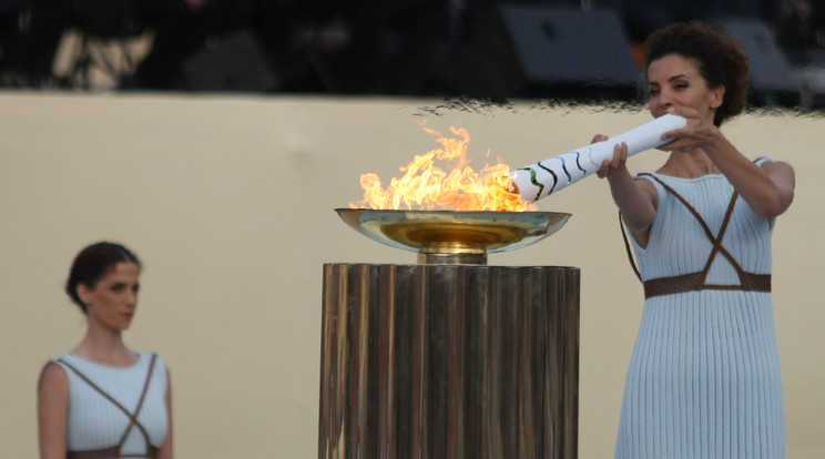 Április 21-én gyújtották meg az olimpiai lángot Görögországban/Fotó:Northfoto