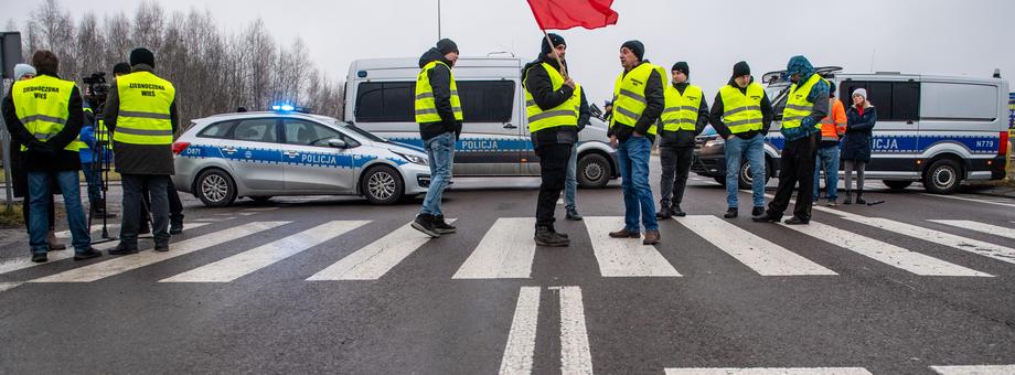 Blokada przejścia granicznego w Dorohusku