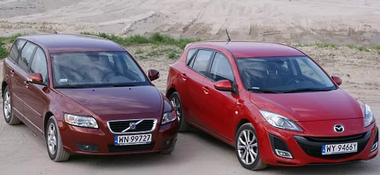 Mazda 3 i Volvo V50: skrajnie różne bliźniaki