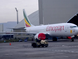 Boeing 737 MAX należący do Ethiopian Airlines. Addis Abeba, kwiecień 2019 r.