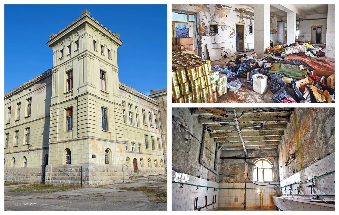 RUINA OD KARAĐORĐEVOG DOMA “Šumadijski dvorac” iz 1933. na KORAK DO POTPUNOG PROPADANJA, krov urušen, prozori polupani, unutra JEZA