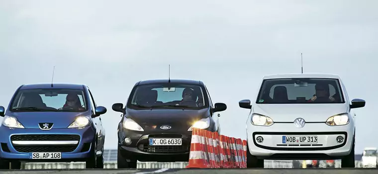 Volkswagen UP! kontra Peugeot 107 i Ford KA: mały Volkswagen w natarciu