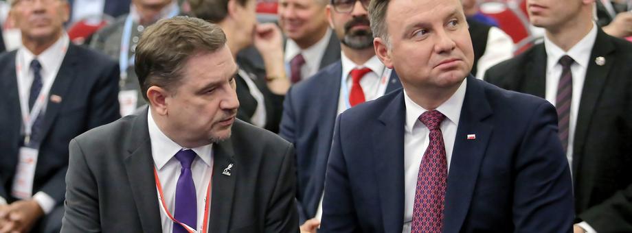 Piotr Duda, przewodniczący NSZZ „Solidarność” i Andrzej Duda, prezydent RP. Częstochowa, 25 października 2018 r.