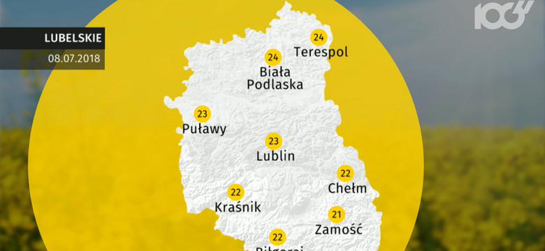 Prognoza pogody dla woj. lubelskiego - 08.07
