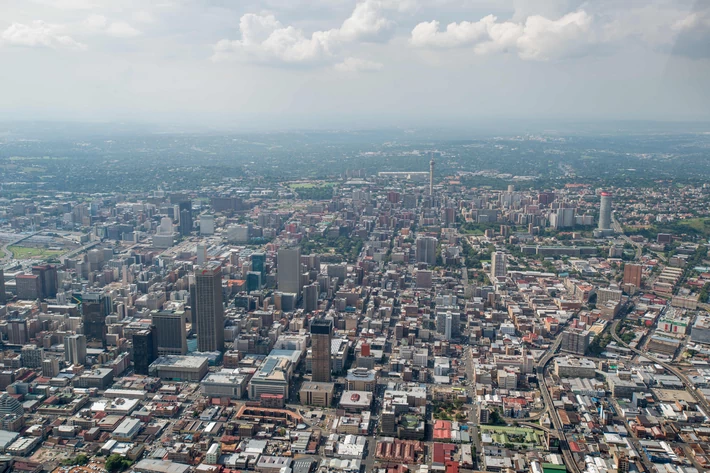 SOUTH AFRICA- Aerial view of Johannesburg