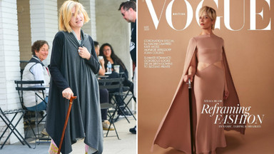 Selma Blair na okładce "Vogue'a".  Dumnie pozowała z laską