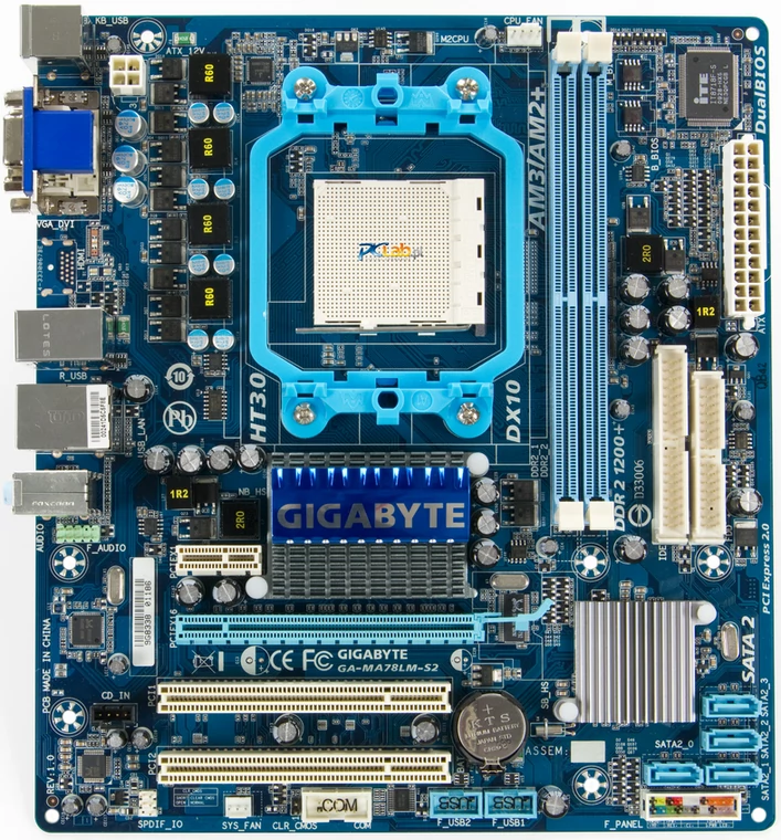 Gigabyte GA-MA78LM-S2 (chipset AMD 760G/SB710, cena od 195 złotych) Dostarczył: