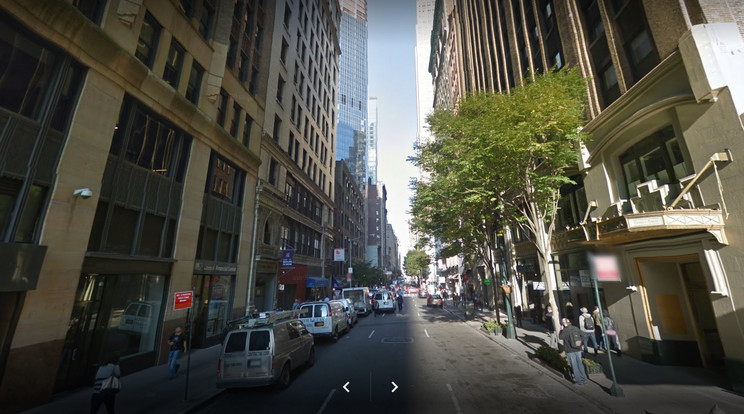Manhattan 33. utcájában történt a kettős tragédia / Fotó: Google Earth