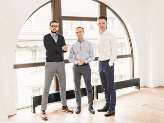 Od lewej: Krystian Piećko, Paweł Wieczyński i Sergiusz Borysławski. Zbudowany przez nich DataWalk jest dziś jedną z najszybciej rosnących firm na GPW