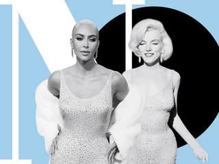 Kiedy Marilyn Monroe śpiewała dla JFK w 1962 roku, w USA rozpoczynała się właśnie druga fala feminizmu. Widoczna na zdjęciu Kim Kardashian w sukni Marilyn Monroe zaprojektowanej przez Boba Mackie. W 2016 roku suknia została sprzedana na aukcji za 4,8 mln dol.