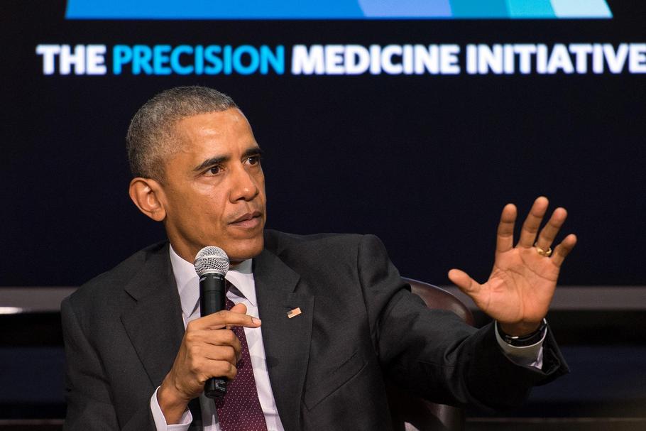 U.S President Barack Obama at White House Precision Medicine Initiative Summit