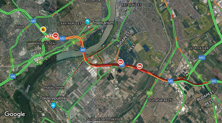 Torlódás, dugó, ideg, stressz, botrány - M0-ás, déli szektor