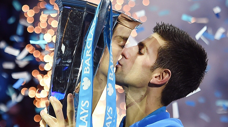 Novak Djokovics a  világbajnokságot  is megnyerte, idei  mérkőzésmérlege  82 győzelem és hat vereség/ Fotó: MTI