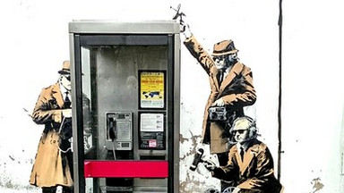 Słynne grafitti Banksy'ego zniknęło z budynku w Cheltenham
