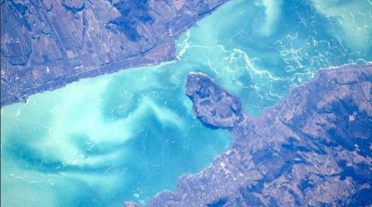 A Tihanyi-félsziget az űrből készült fényképen /Fotó: Instagram