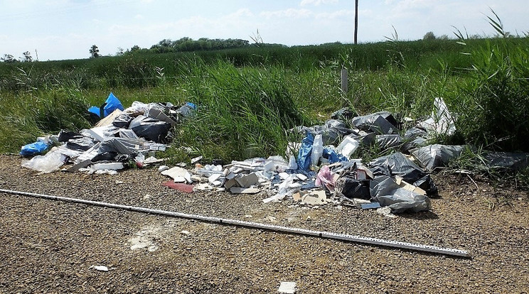 Vannak erre hulladékudvarok, ahol - pénzért - meg lehet szabadulni tőle, de nem, neki a Nemzeti Parkban kellett elszórnia... / Fotó: police.hu