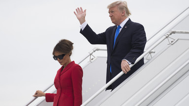 Prezydent Trump z żoną Melanią z wizytą w Paryżu