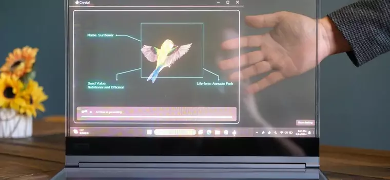 Laptop z przezroczystym ekranem przyłapany na wideo. Tak działa ThinkBook Transparent Display od Lenovo