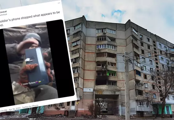 Ukraiński żołnierz miał ogromne szczęście. Wystrzelony pocisk utkwił w jego smartfonie