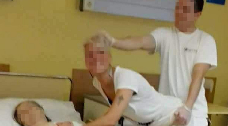 Az ápolók felháborító módon szexet imitáltak egy magatehetetlen idős néni betegágya mellett
