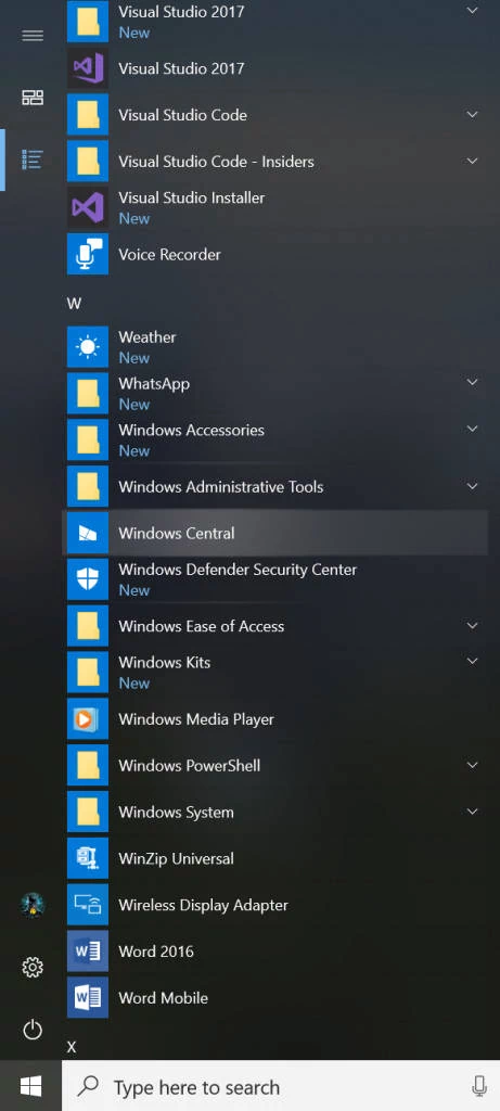 Windows 10 Insider Preview build 17004 z Fluent Design dla wszystkich aplikacji z menu Start