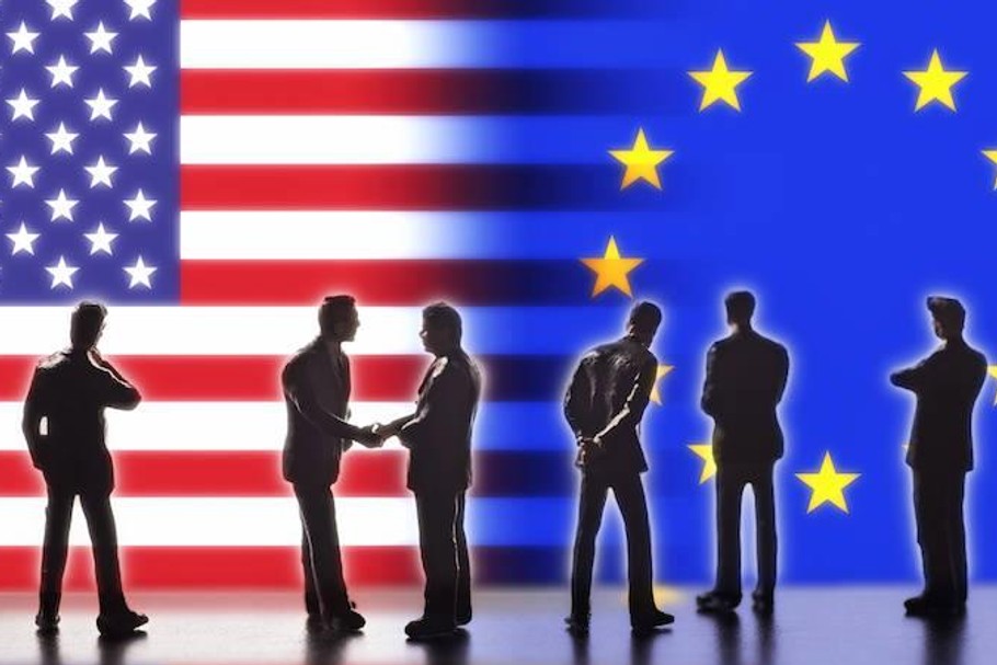 usa unia europejska ue flaga