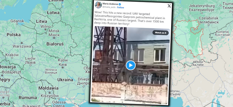 Ukraiński atak na rosyjską rafinerię. Rekordowa odległość