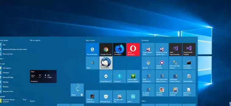 Menu Start popsute po aktualizacji Windows 10 Fall Creators Update