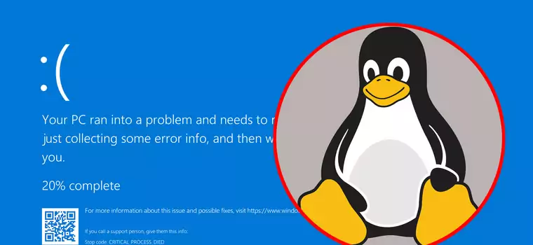 Znacie Niebieski Ekran Śmierci z Windows? Linux otrzyma własny BSOD