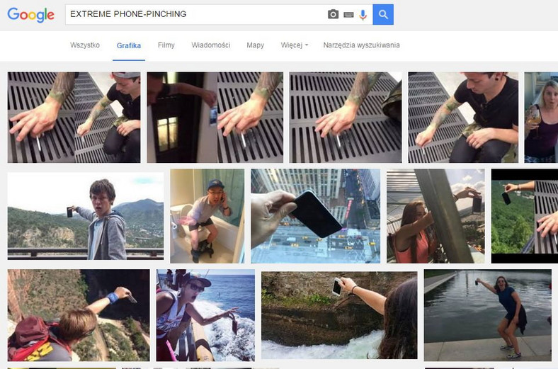 EXTREME PHONE-PINCHING, fot. Google