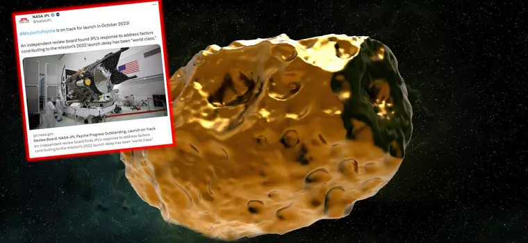 NASA zbada "złotą" asteroidę wartą 40 biliardów zł. Misja dostała zielone światło
