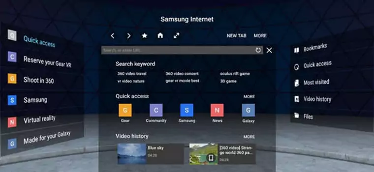 Samsung Internet – nowości w przeglądarce dla Gear VR