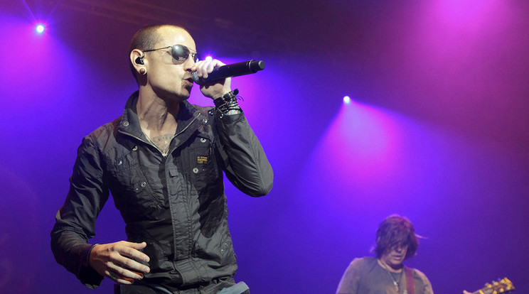 Chester Bennington igy búcsúzott a magyar közönségtől a VOLT Fesztiválon/Fotó:MTI