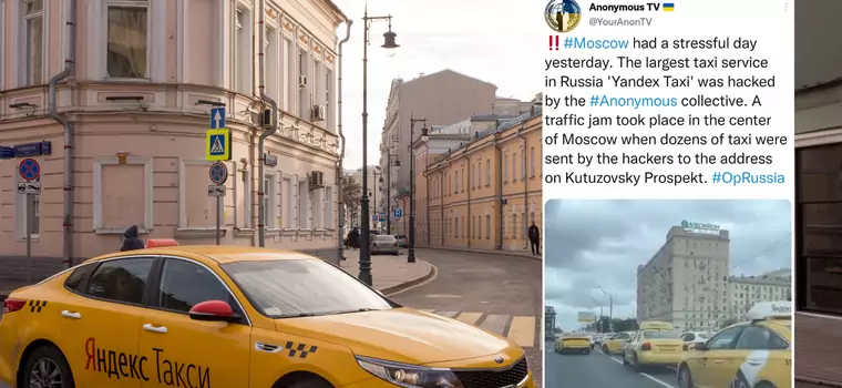 Hakerzy zablokowali Moskwę. Wysłali taksówki pod jeden adres [WIDEO]
