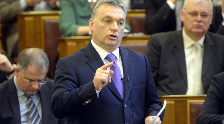 Orbán Viktor napirend előtti felszólalásában beszélt a menekültválságról /Fotó: MTI - Kovács Tamás