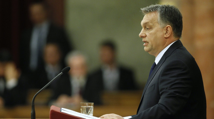 Orbán Viktor miniszterelnök napirend előtt szólalt fel az Országgyűlés plenáris ülésén / Fotó: MTI