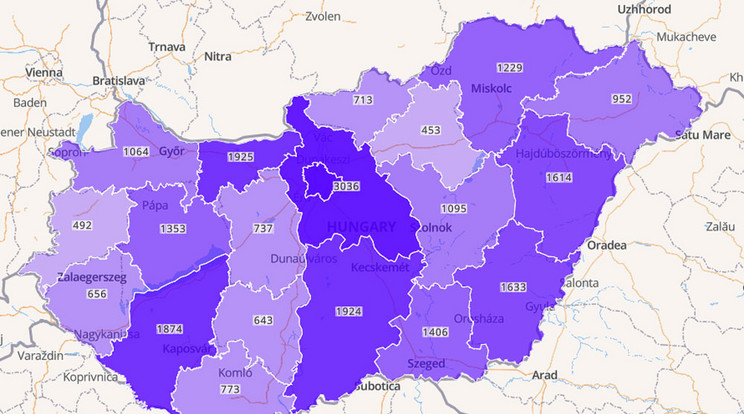 Az új rendőrségi térképek mindent megmutatnak / Fotó: terkep.police.hu