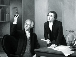 Eleuther Irenee DuPont De Nemours i chemik Antoine Laurent Lavoisier