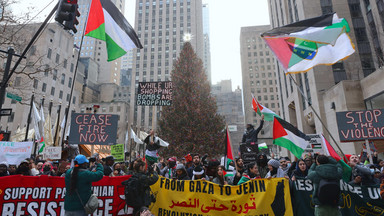 Propalestyńskie protesty w Nowym Jorku. "Boże Narodzenie jest odwołane"