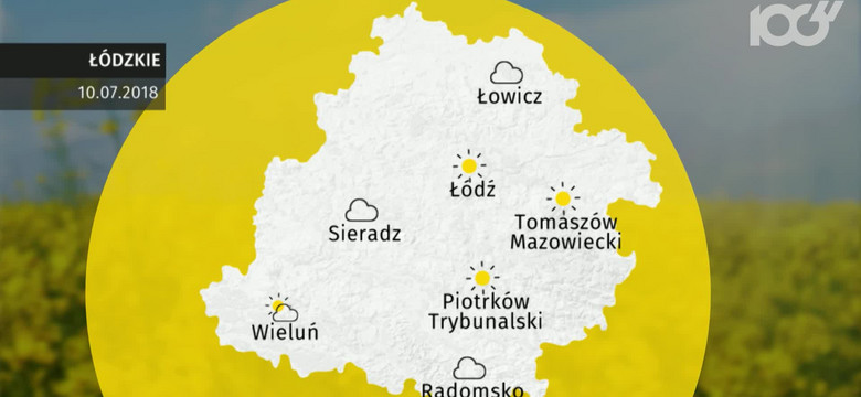 Prognoza pogody dla woj. łódzkiego - 10.07