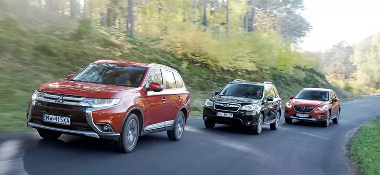 Mitsubishi Outlander kontra Subaru Forester i Mazda CX-5 - japońska szkoła SUV-a