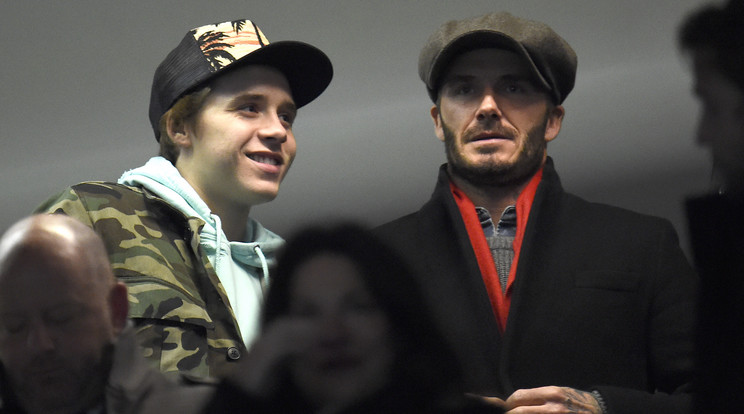 David Beckham és fia, Brooklyn /Fotó: AFP