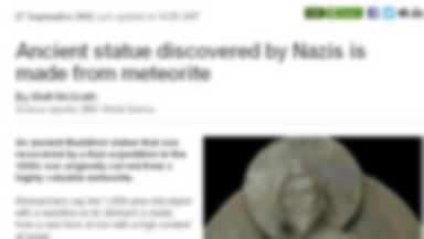 Starożytną rzeźbę, znalezioną przez nazistów, zrobiono z meteorytu